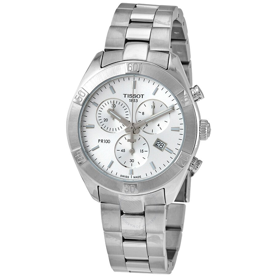 Tissot PR 100 Sport Chic Chronograph Quartz Silver Dial Watch T101.917.11.031.00