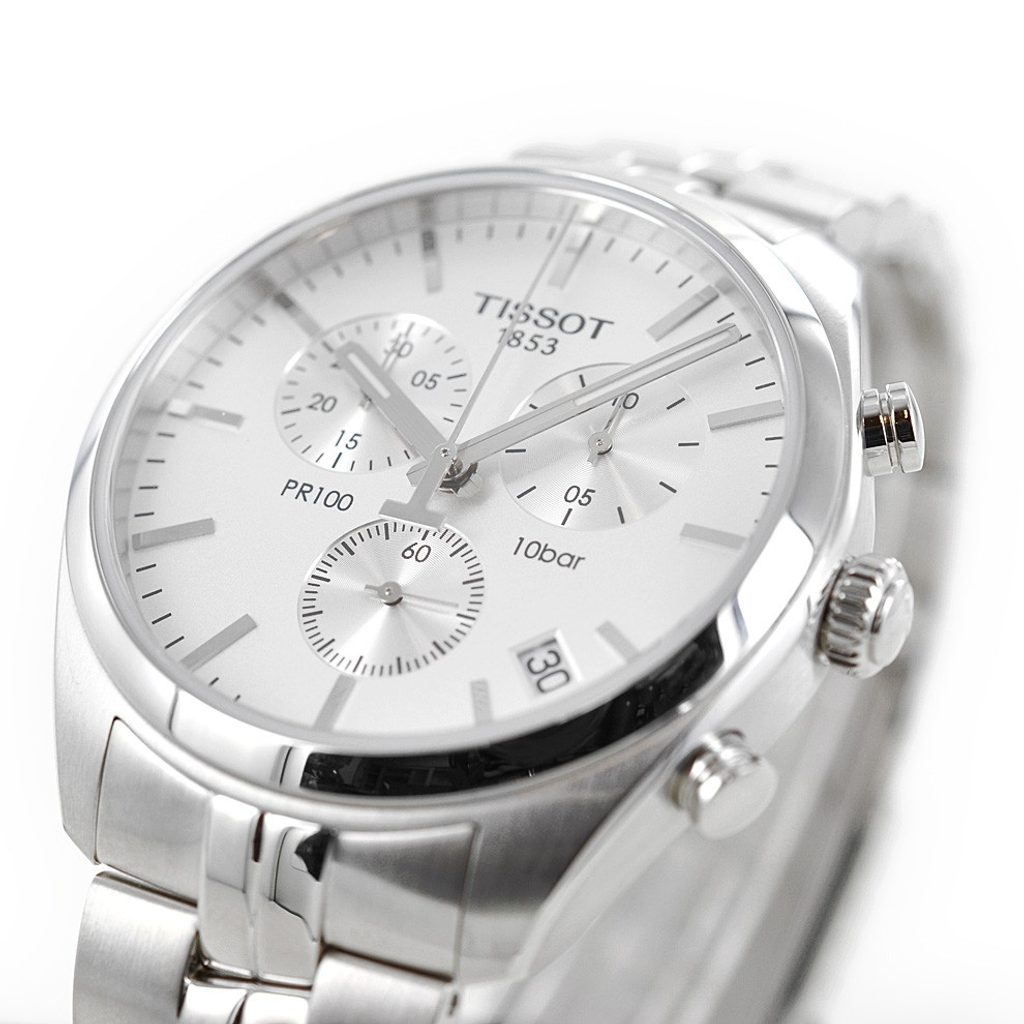 Tissot PR 100 Chronograph White Dial Men's Watch - T101.417.11.031.00