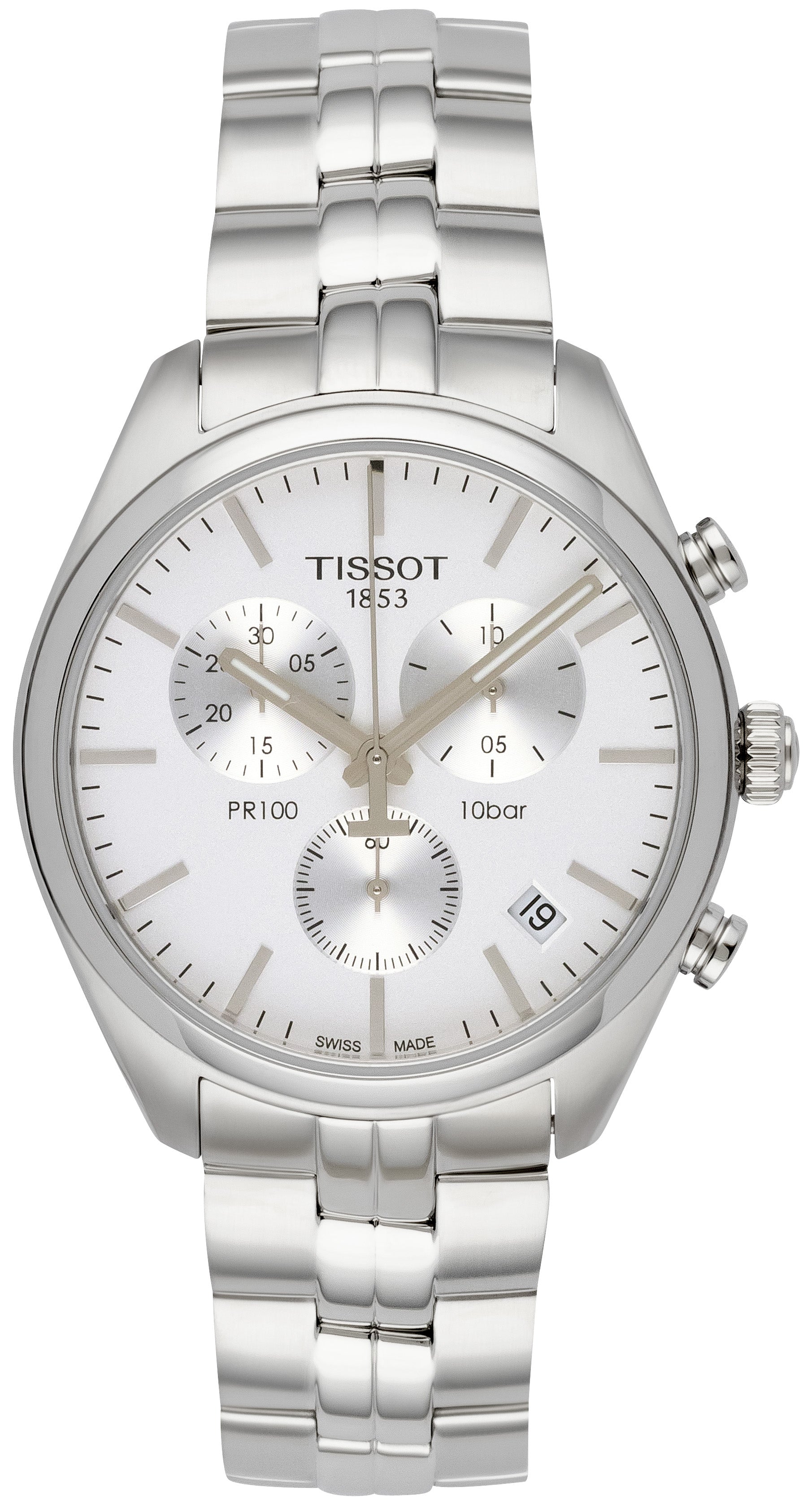 Tissot PR 100 Chronograph White Dial Men's Watch - T101.417.11.031.00