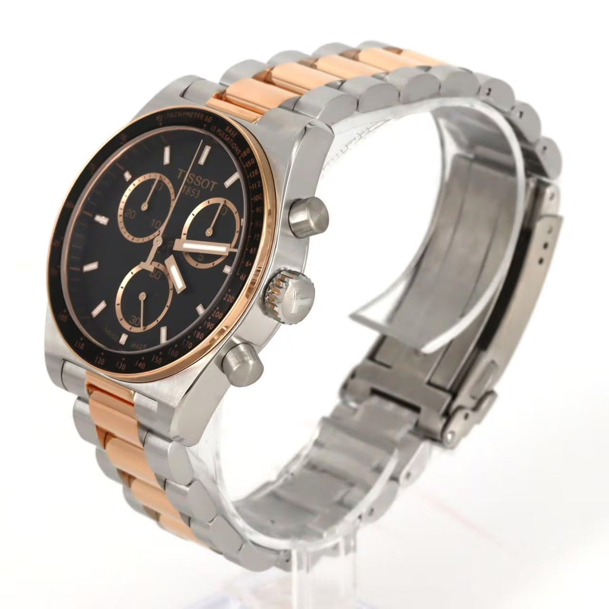 Tissot PR516 Chronograph Black Dial Two-Tone Steel Men's Watch - T149.417.22.051.01