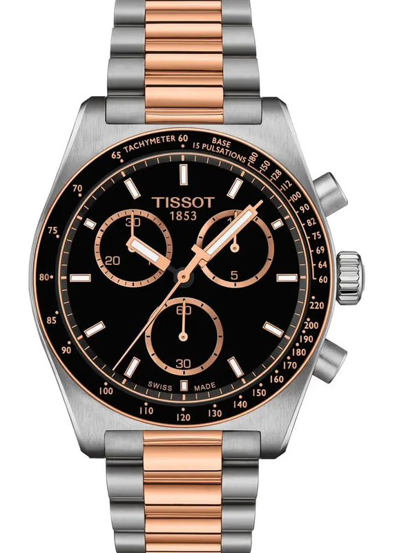 Tissot PR516 Chronograph Black Dial Two-Tone Steel Men's Watch - T149.417.22.051.01