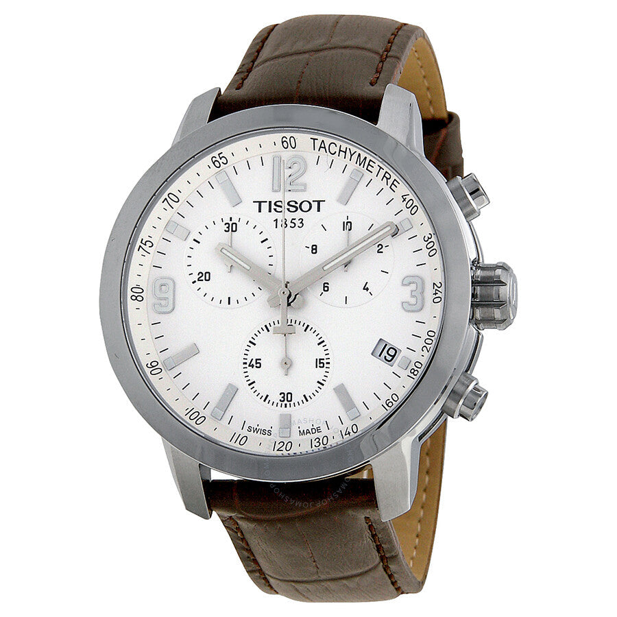 Tissot PRC 200 Chronograph White Dial Men's Watch T0554171601701