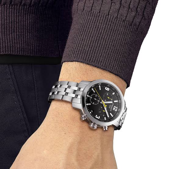Tissot PRC 200 Chronograph Quartz Black Dial Men's Watch - T055.417.11.057.00