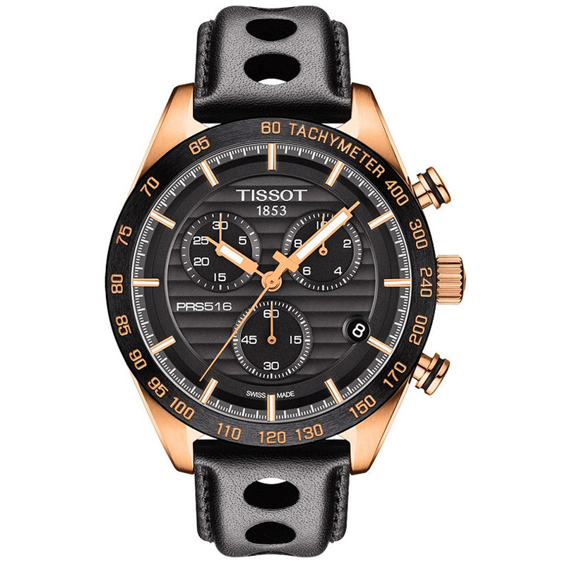 Tissot PRS 516 Chronograph Black Dial Men's Watch - T100.417.36.051.00