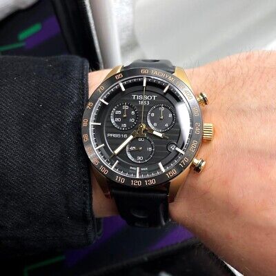 Tissot PRS 516 Chronograph Black Dial Men's Watch - T100.417.36.051.00