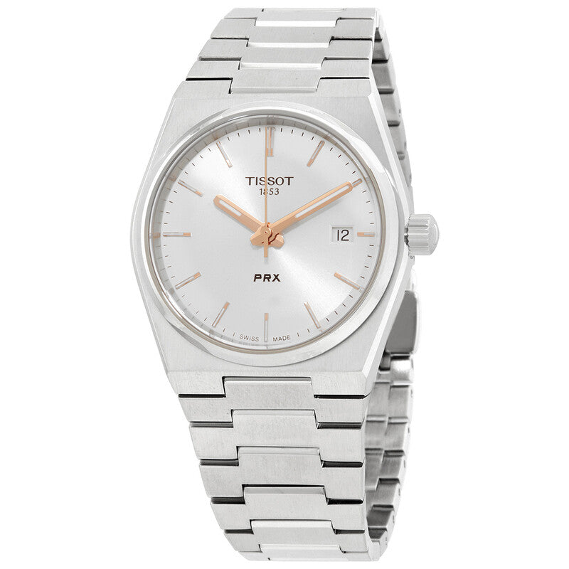 PRX Quartz 35mm Silver Dial Stainless Steel Unisex Watch - T137.210.11.031.00