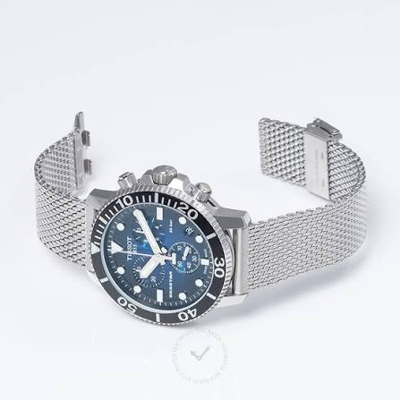 Tissot Sports Seastar 1000 Chronograph Blue Dial Stainless Steel Men's Watch - T120.417.11.041.02
