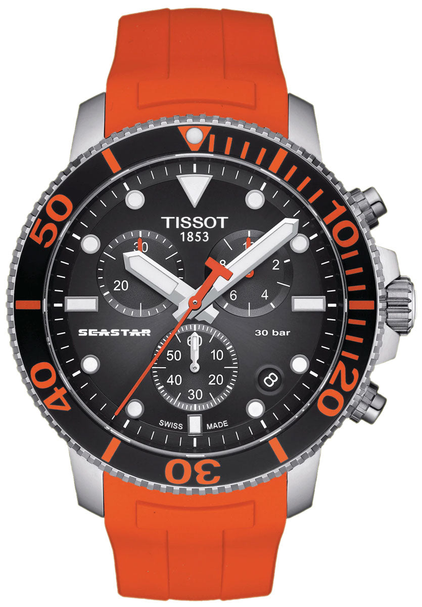 Tissot Seastar 1000 Chronograph Quartz Black Dial Men's Watch - T120.417.17.051.01