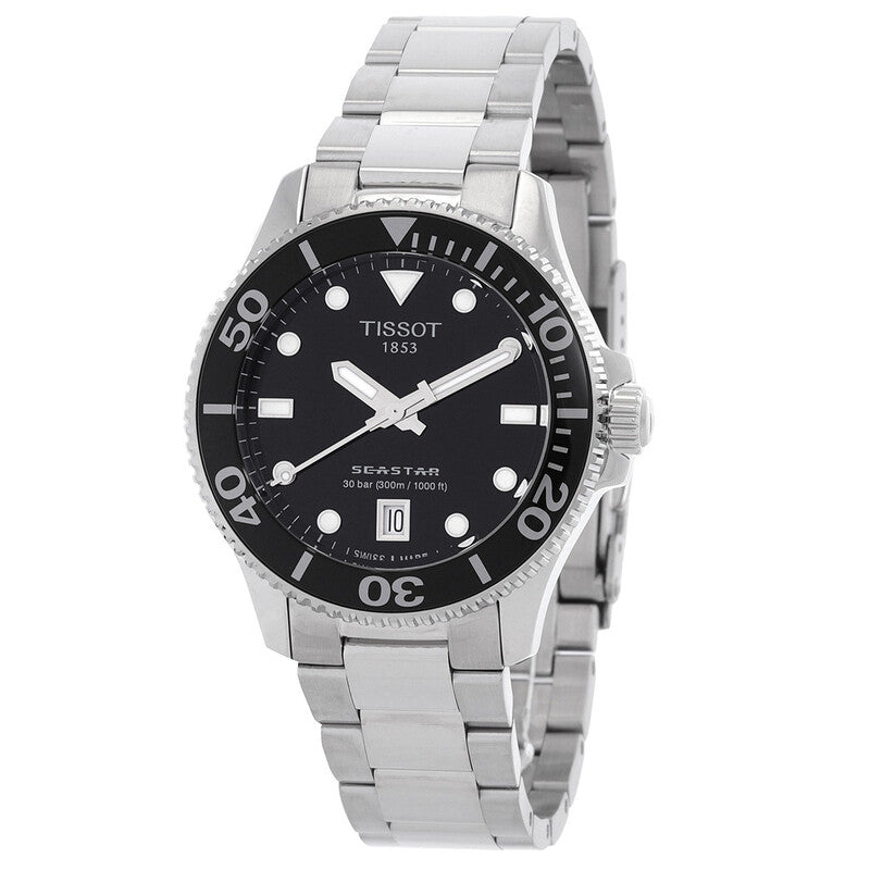 Tissot Seastar 1000 Quartz 36mm Black Dial Steel Unisex Watch - T120.210.11.051.00