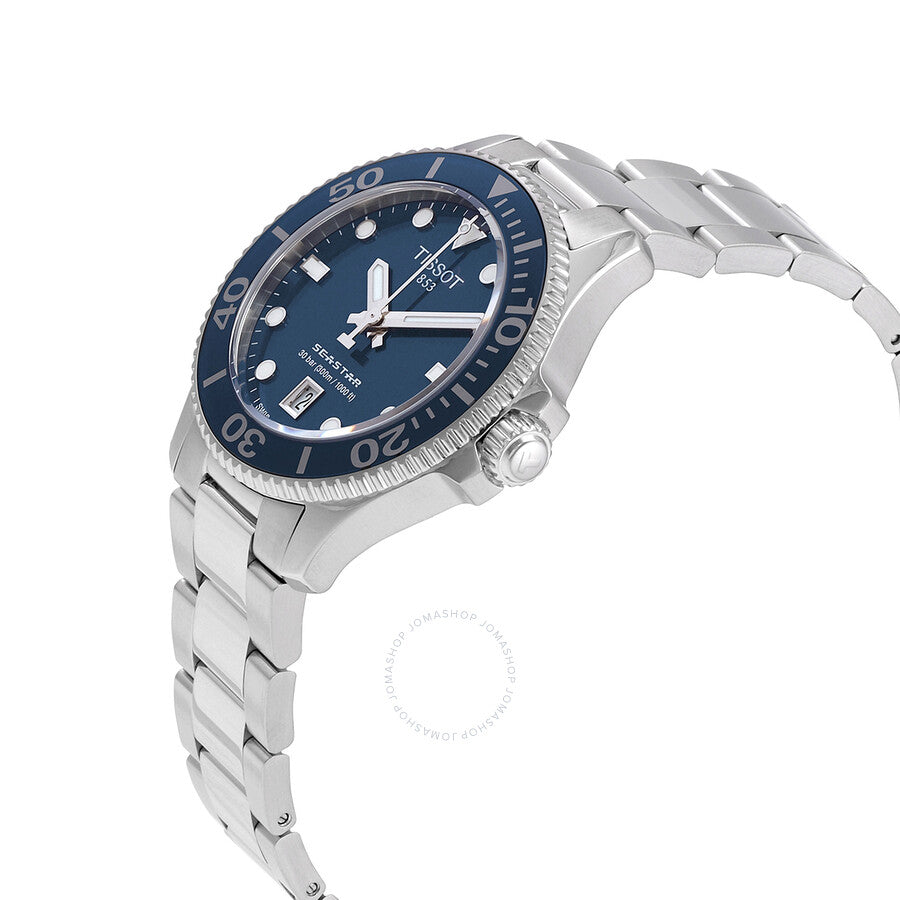 Tissot Seastar 1000 Quartz Blue Dial Ladies Watch T1202101104100