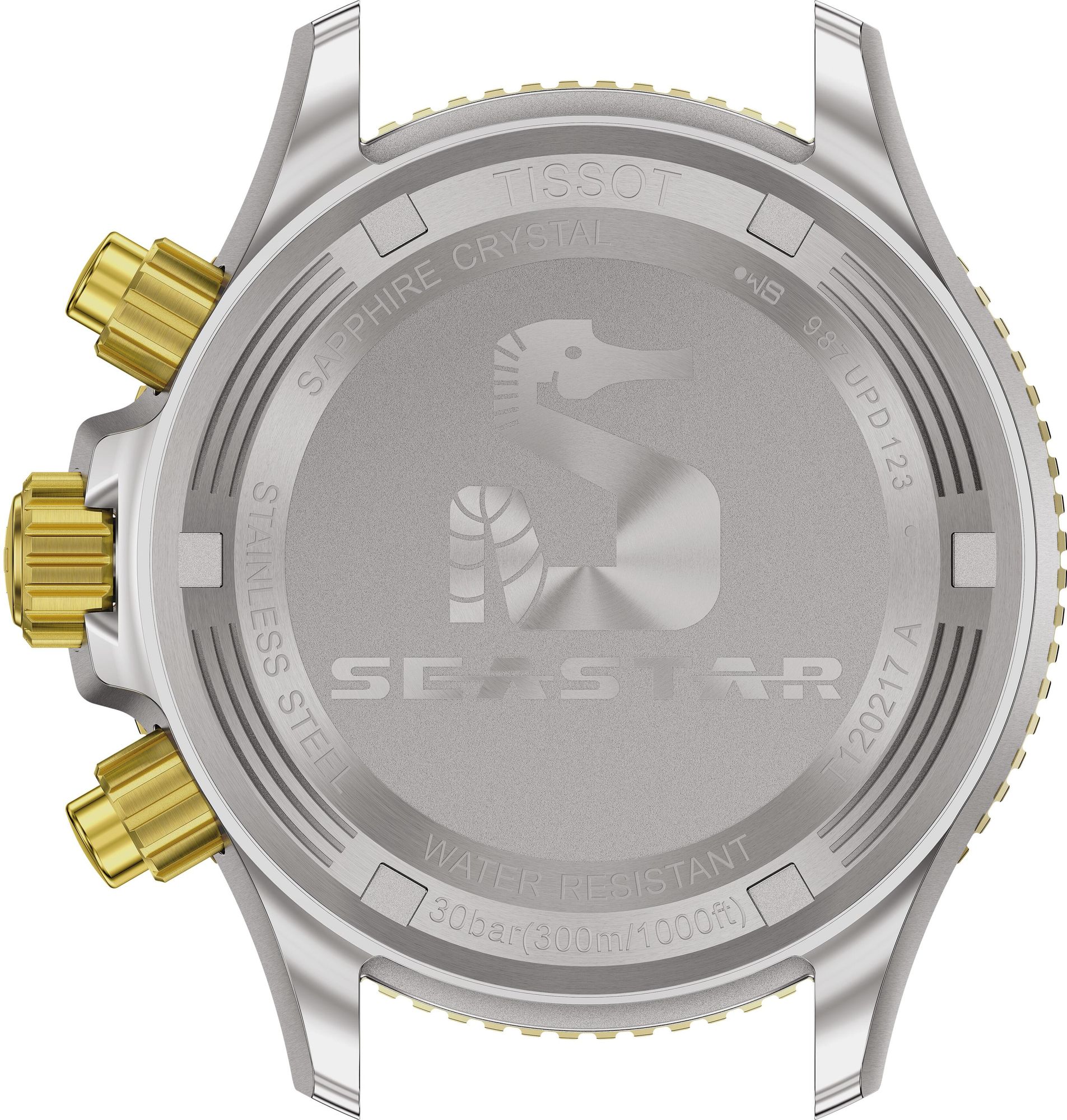 Tissot Seastar 1000 Quartz Chronograph 38mm Steel Gold PVD Men's Watch - T120.217.22.061.00