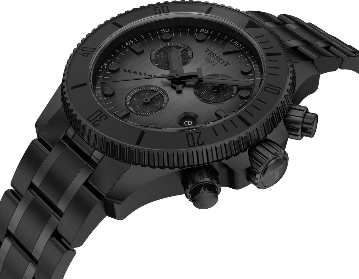 Tissot Seastar 1000 Quartz Chronograph PVD Black Men's Watch - T120.217.33.061.00