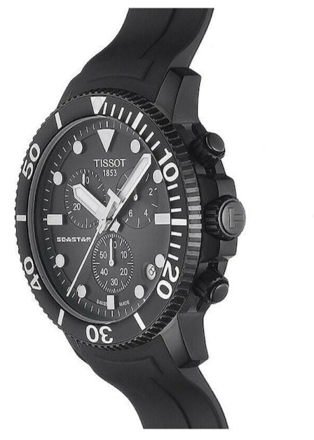 Tissot Seastar 1000 Chronograph Black Dial 45.5mm-Men’s Watch - T120.417.37.051.02