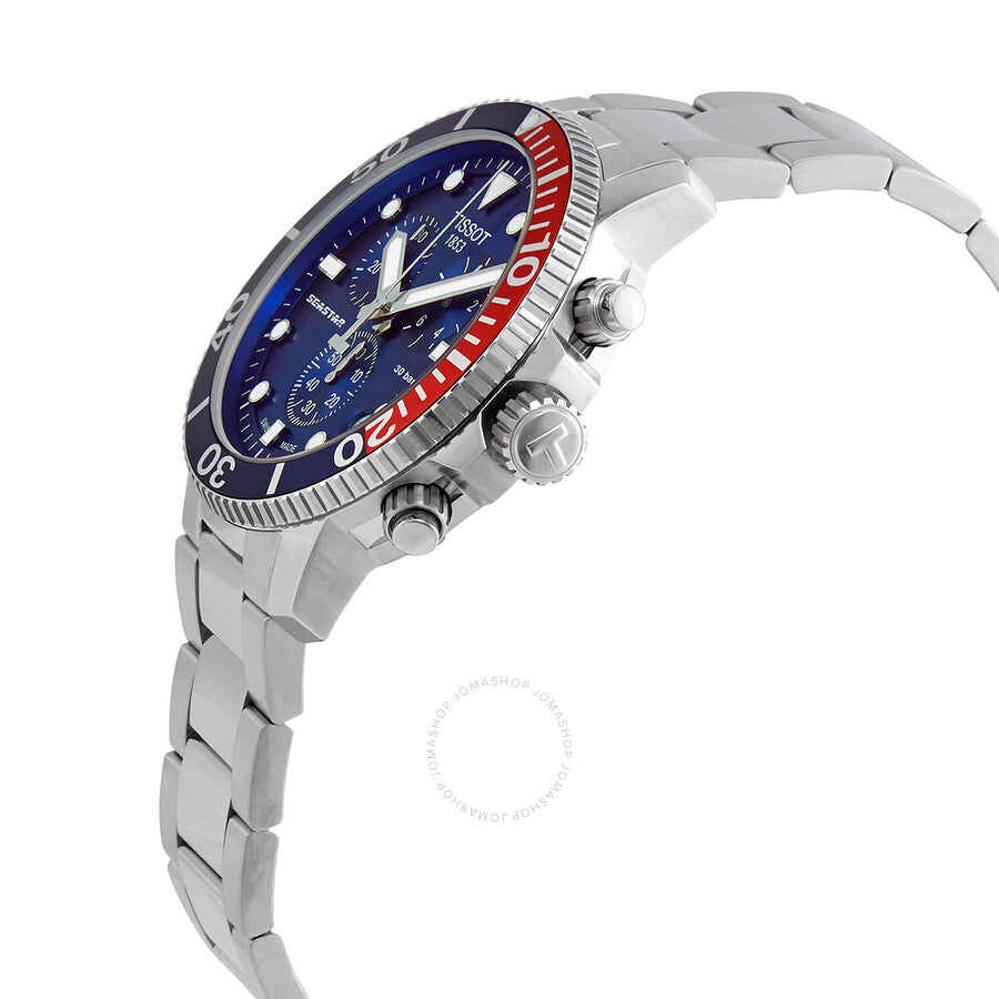 Tissot Seastar Chronograph Quartz Blue Dial Pepsi Bezel Men's Watch T120.417.11.041.03