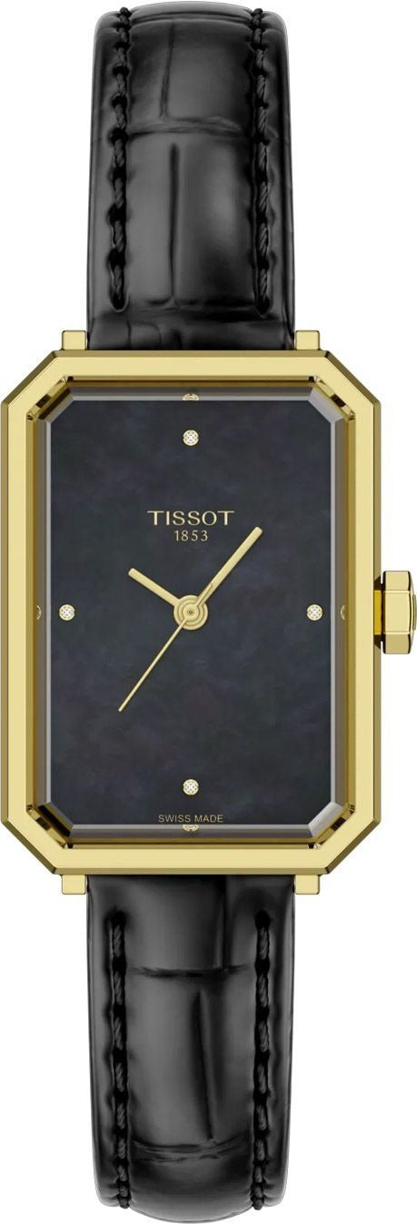 Tissot SRV Black MOP Dial Leather Strap Women's Watch - T160.110.36.126.00