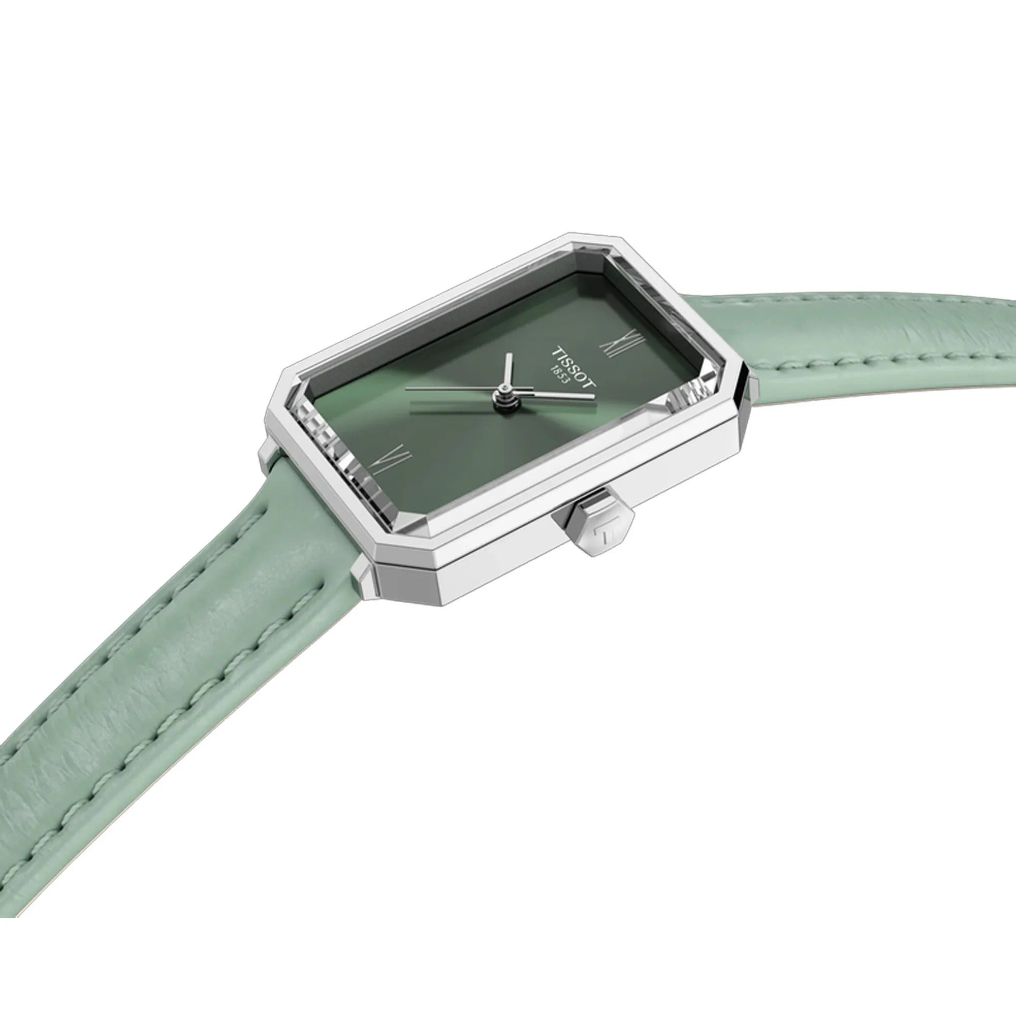 Tissot SRV 30mm Green Dial Leather Strap Women's Watch - T160.110.16.093.00