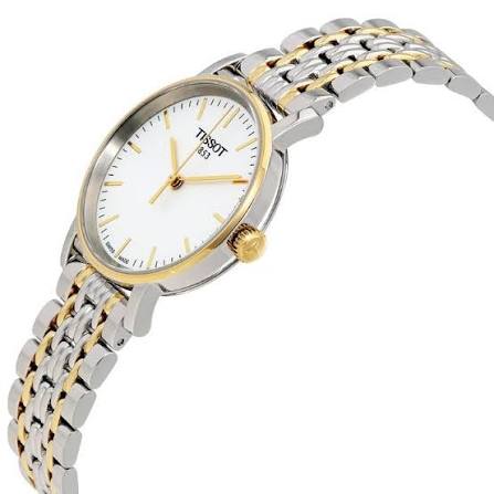 Tissot T-Classic Everytime White Dial Two Tones Ladies Watch - T109.210.22.031.00