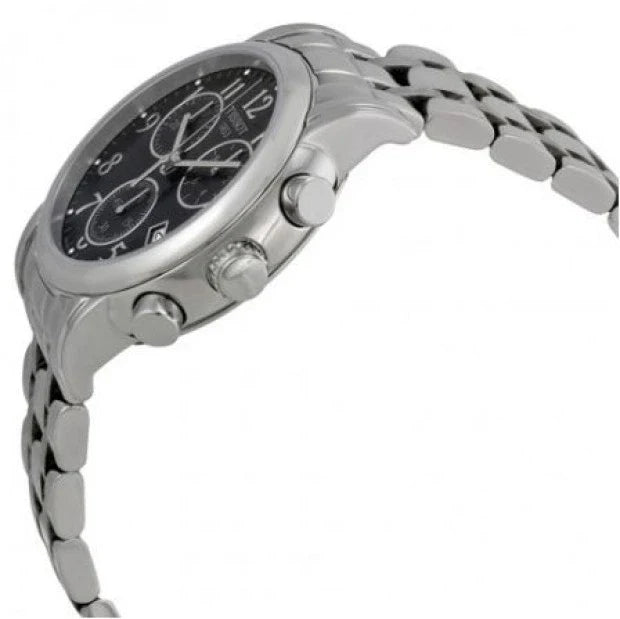 Tissot T Classic Chronograph Black Dial Stainless Silver Steel Ladies Watch - T050.217.11.052.00