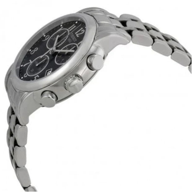 Tissot T Classic Chronograph Black Dial Stainless Silver Steel Ladies Watch - T050.217.11.052.00