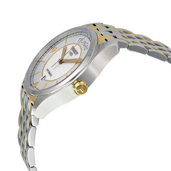 Tissot T Classic T One Automatic Silver Dial Two Tone Steel Strap Men's Watch  - T038.430.22.037.00