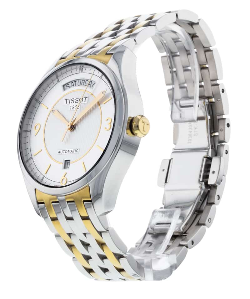 Tissot T Classic T One Automatic Silver Dial Two Tone Steel Strap Men's Watch  - T038.430.22.037.00