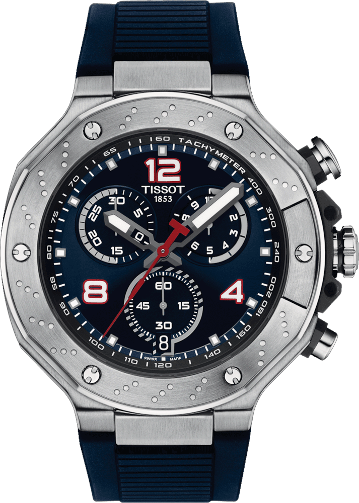Tissot T-Race MotoGP Quartz Chronograph Blue Dial Silicone Strap Men's Watch - T141.417.17.047.00