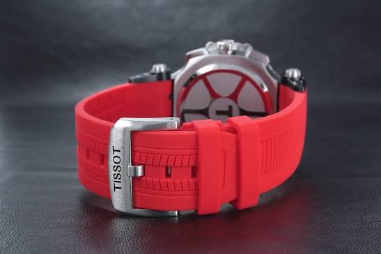 Tissot T-Race Chronograph Quartz Black Dial Red Strap Men's Watch - T115.417.27.051.00