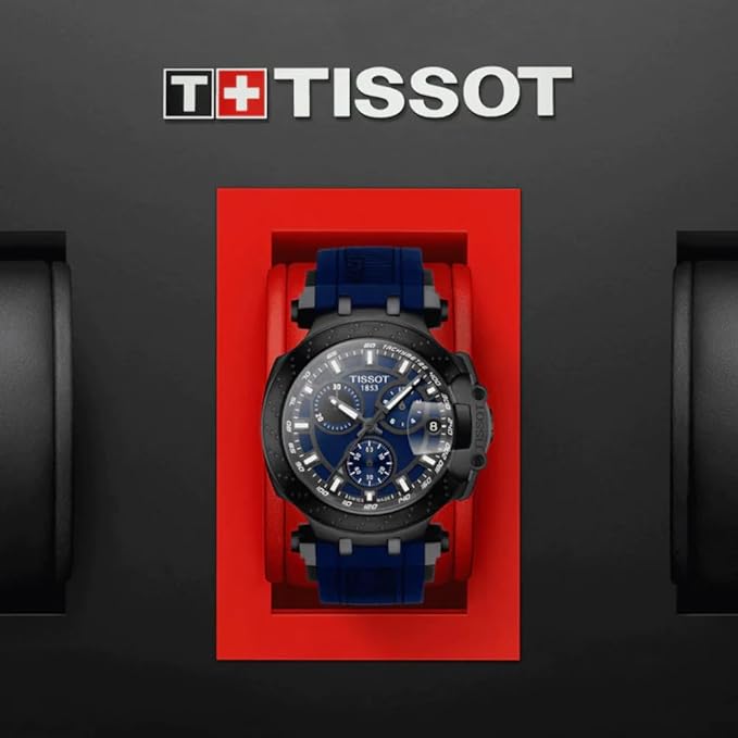 Tissot T-Race watch in red and black presentation box with Tissot logo