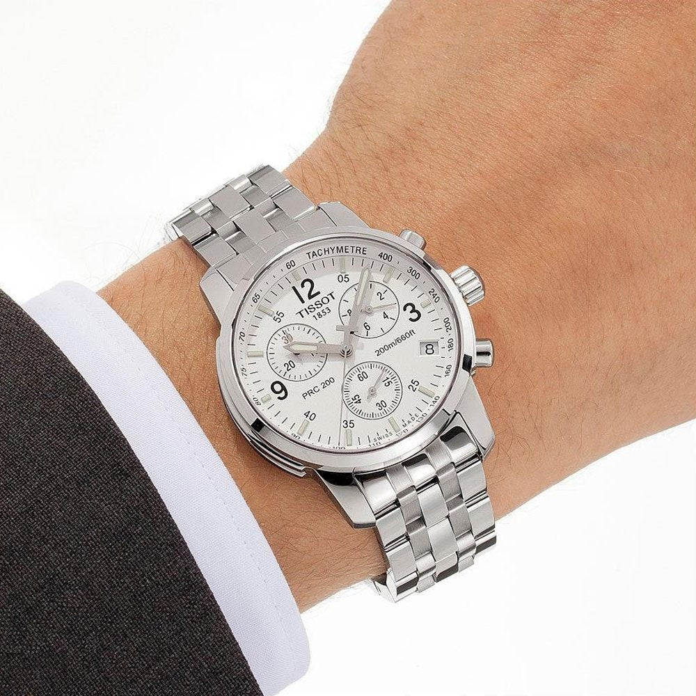 Tissot T-Sport PRC 200 Chronograph Silver Men's Watch - T17.1.586.32