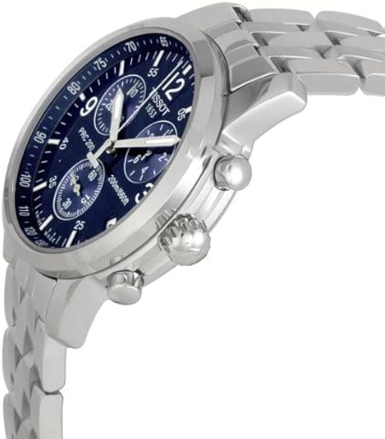 Tissot T-Sport PRC200 Chronograph Stainless Steel Blue Dial Men's Watch - T17.1.586.42