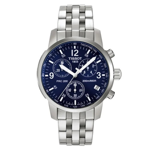 Tissot T-Sport PRC200 Chronograph Stainless Steel Blue Dial Men's Watch - T17.1.586.42