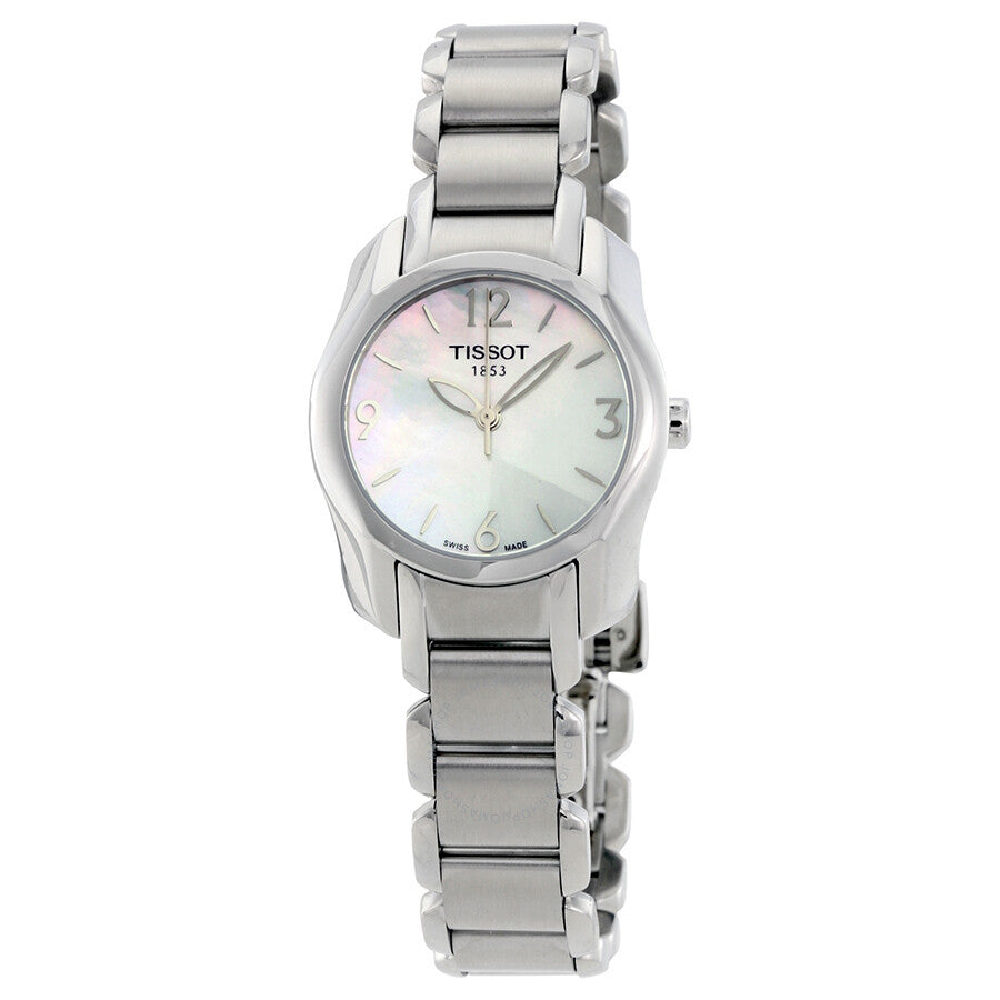 Tissot T-Wave ladies watch with mother of pearl dial and stainless steel bracelet
