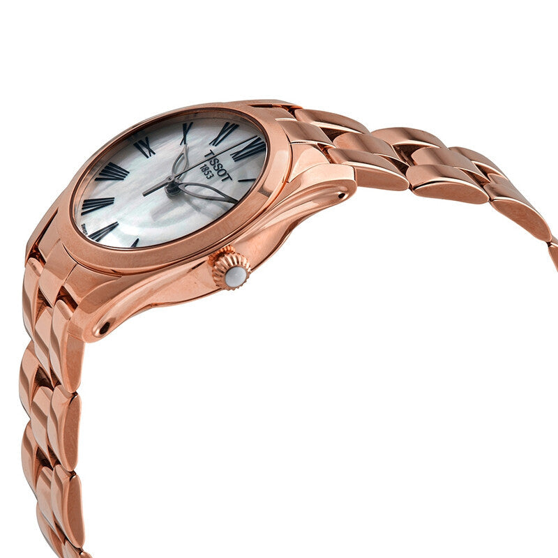 Tissot T-Wave Quartz White Mother of Pearl Dial Ladies Watch - T112.210.33.113.00