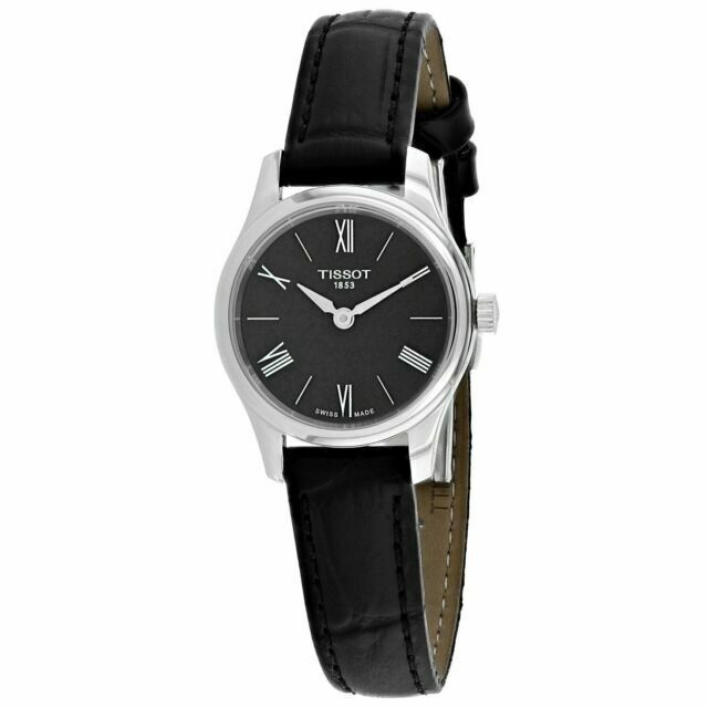 Tissot Tradtition 5.5 Think Small Swiss Quartz Leather Lady Black Women's Watch - T063.009.16.058.00