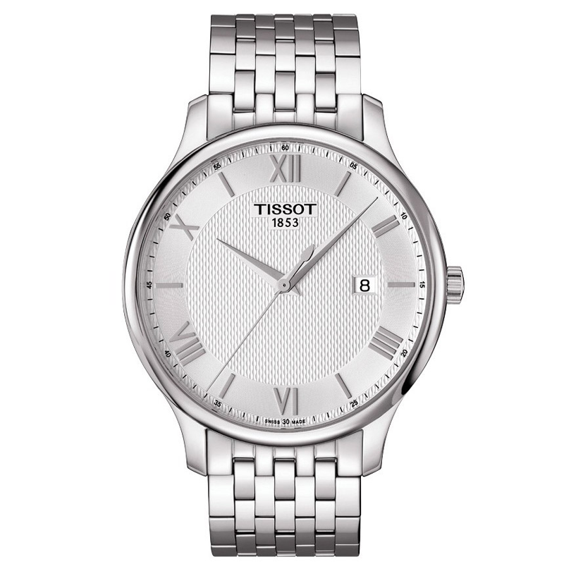 Tissot Tradition Silver Dial Stainless Steel Men's Watch - T063.610.11.038.00