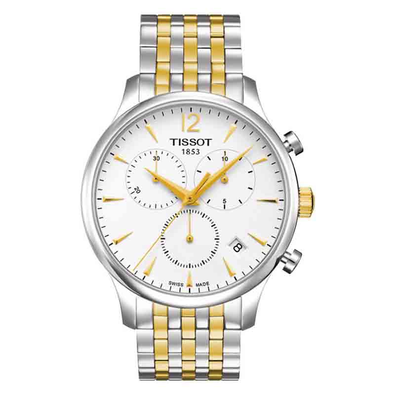 Tissot Tissot Tradition's White Dial Steel Strap Men's Watch - T063.617.22.037.00