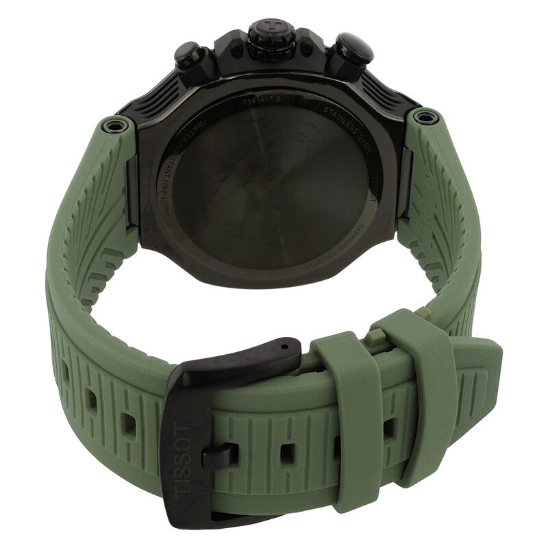 TISSOT T-Race Quartz Chronograph 45MM Green Silicone Men's Watch - T141.417.37.061.02