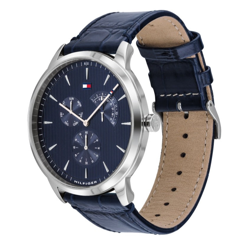 Tommy Hilfiger Blue Leather Men's Watch - 1710387