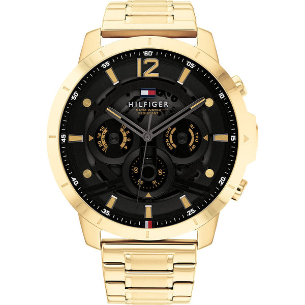 Tommy Hilfiger Gold Steel Black Dial Men's Watch  1710511 - Watches of New Zealand