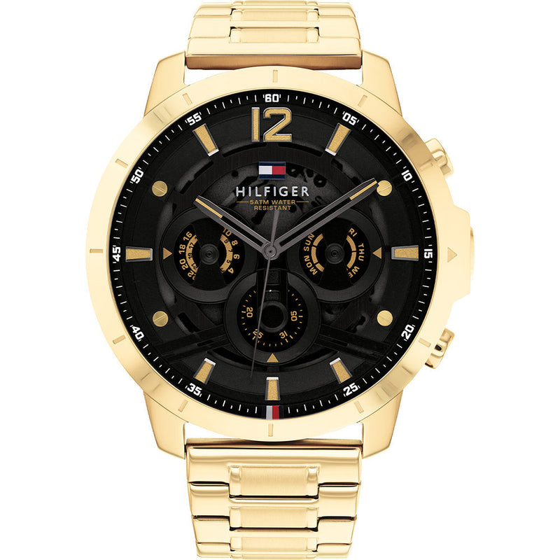 Tommy Hilfiger Gold Steel Black Dial Men's Watch  1710511 - Watches of New Zealand
