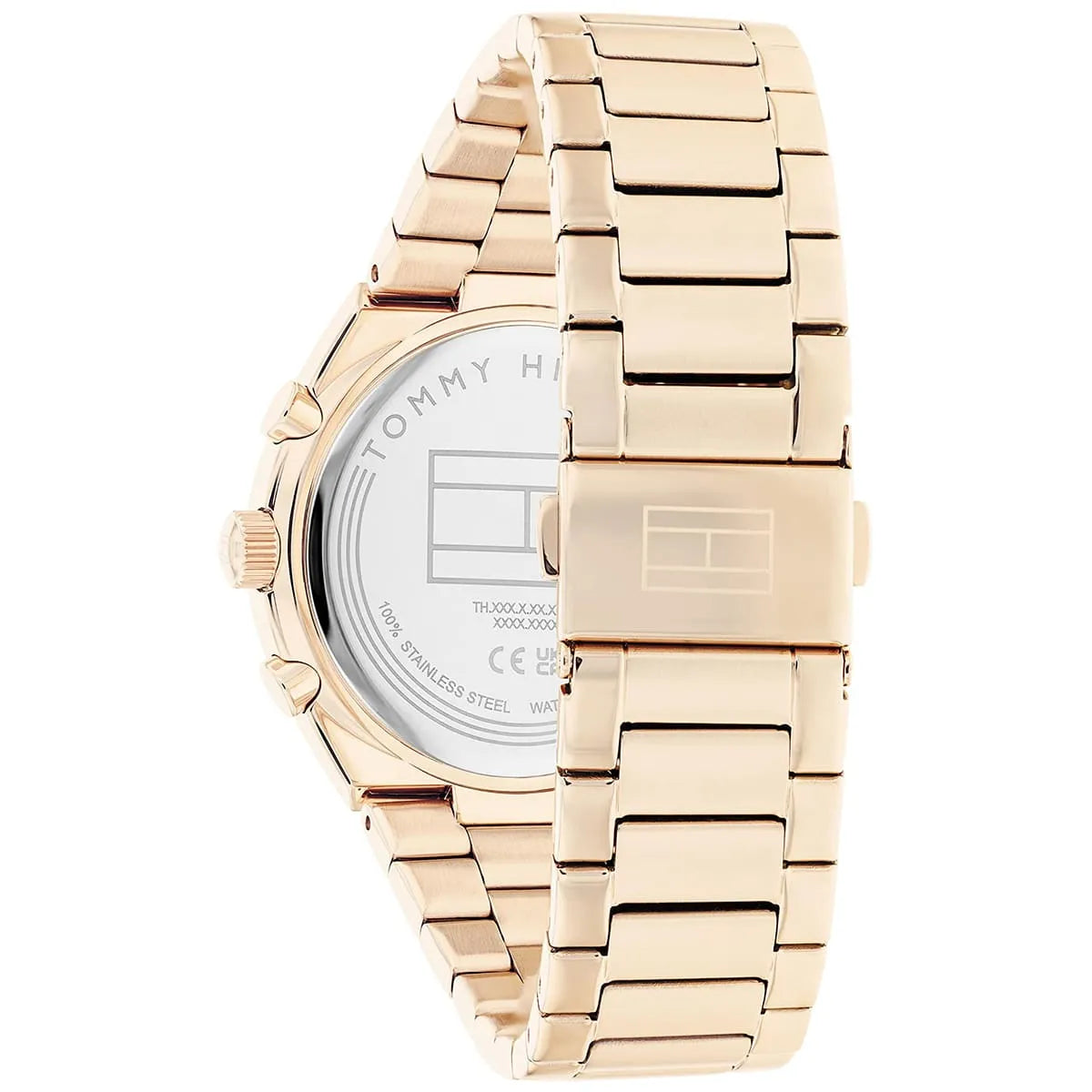 Tommy Hilfiger 1782577 watch caseback displaying stainless steel with brand engraving