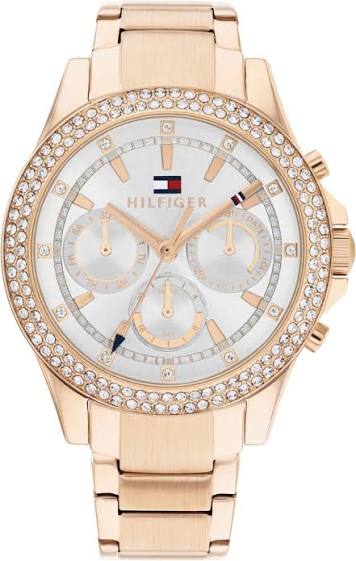 Tommy Hilfiger Rose Gold Stainless Steel, White Dial Watch Women's - 1782624