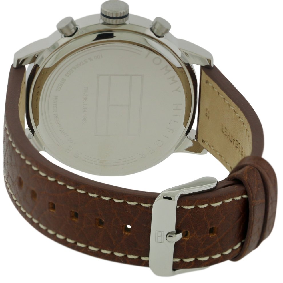 Tommy Hilfiger watch caseback showing transparent exhibition back