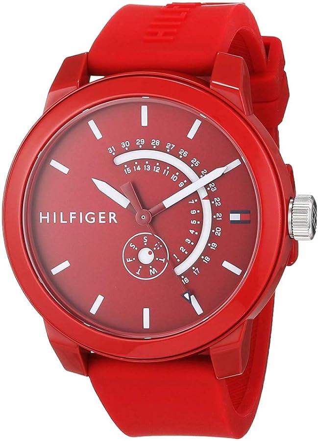 Tommy Hilfiger Denim Quartz Red Dial Men's Watch 1791480