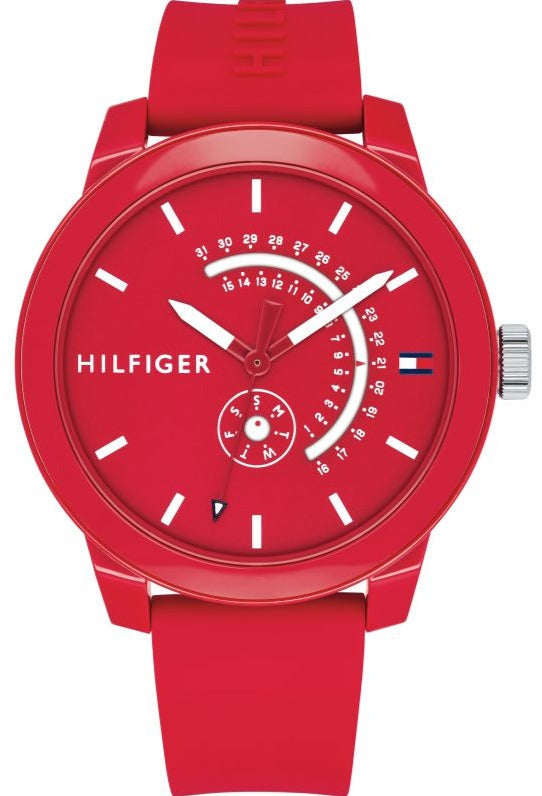 Tommy Hilfiger Denim Quartz Red Dial Men's Watch 1791480