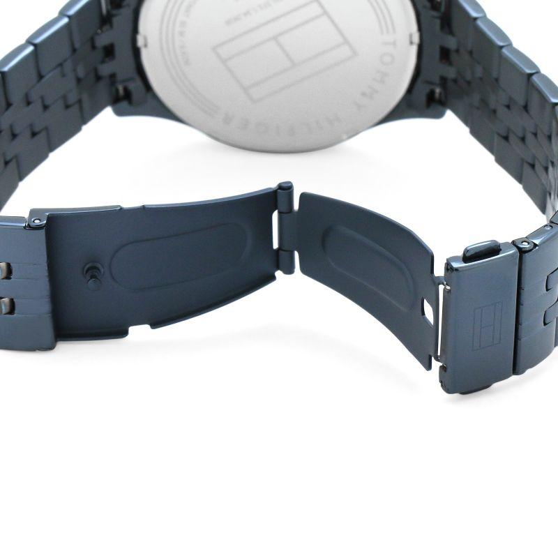 Tommy Hilfiger 1791618 blue ion-plated metal bracelet with fold-over clasp