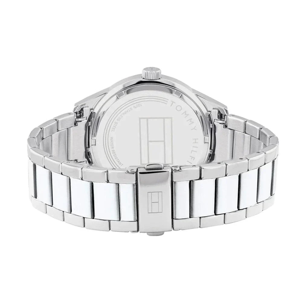 Stainless steel caseback and bracelet of Tommy Hilfiger watch