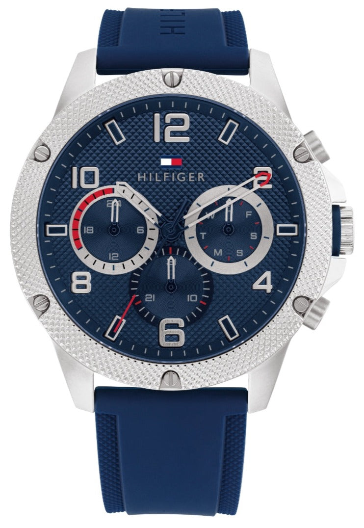 Tommy Hilfiger Blue Silicone Multi-function Men's Watch - 1792027