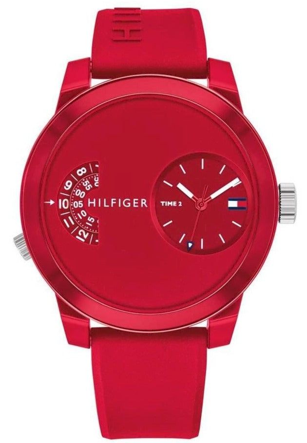 Tommy Hilfiger Denim Sport Dual Time Red Men's Watch