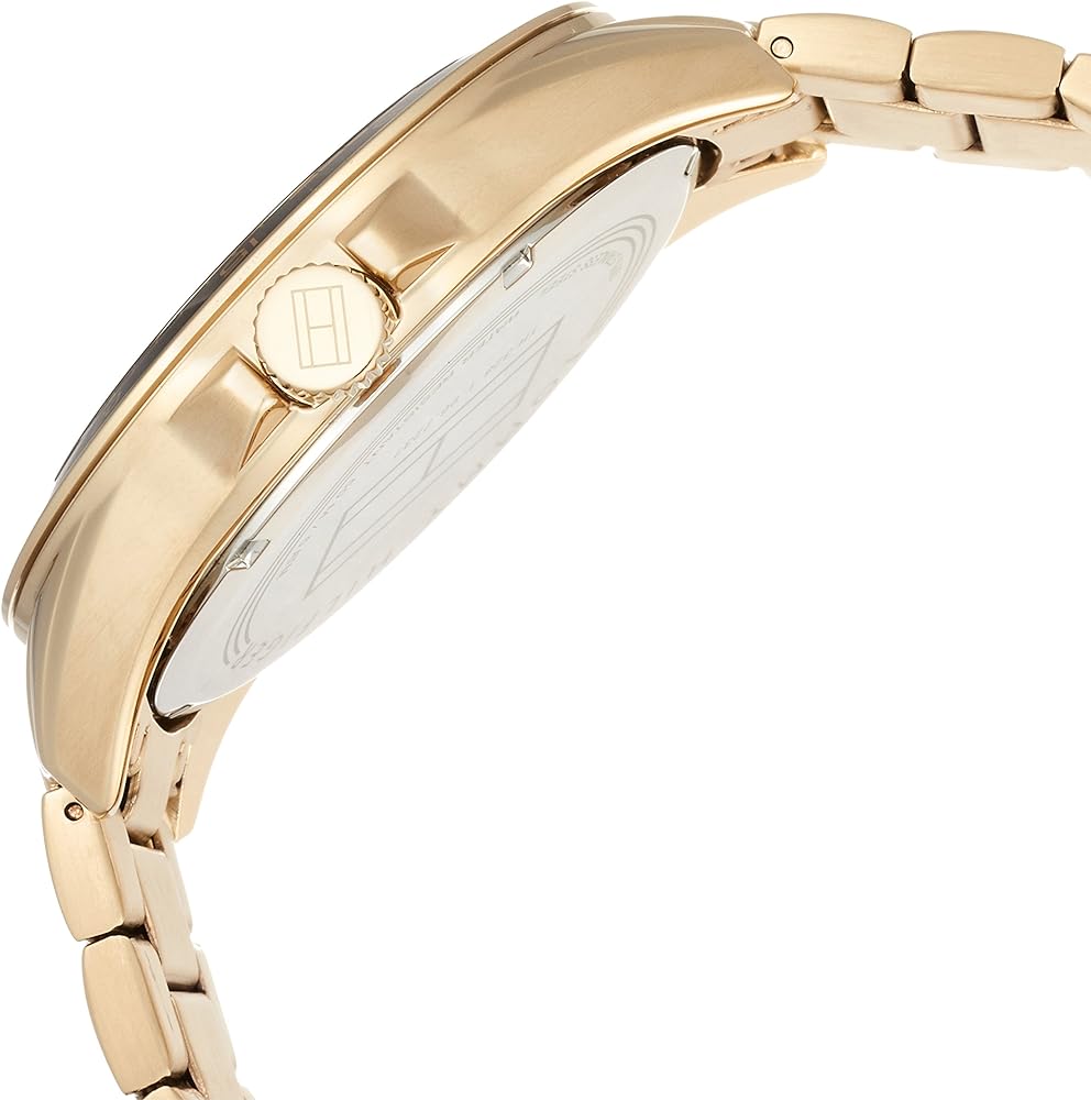 Tommy Hilfiger Erik watch side profile showing case thickness and bracelet